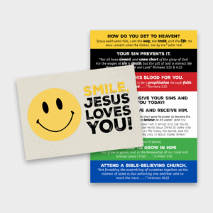 Smile, Jesus Loves You Business Card Tract